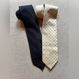 Emporio Armani silk ties black and cream